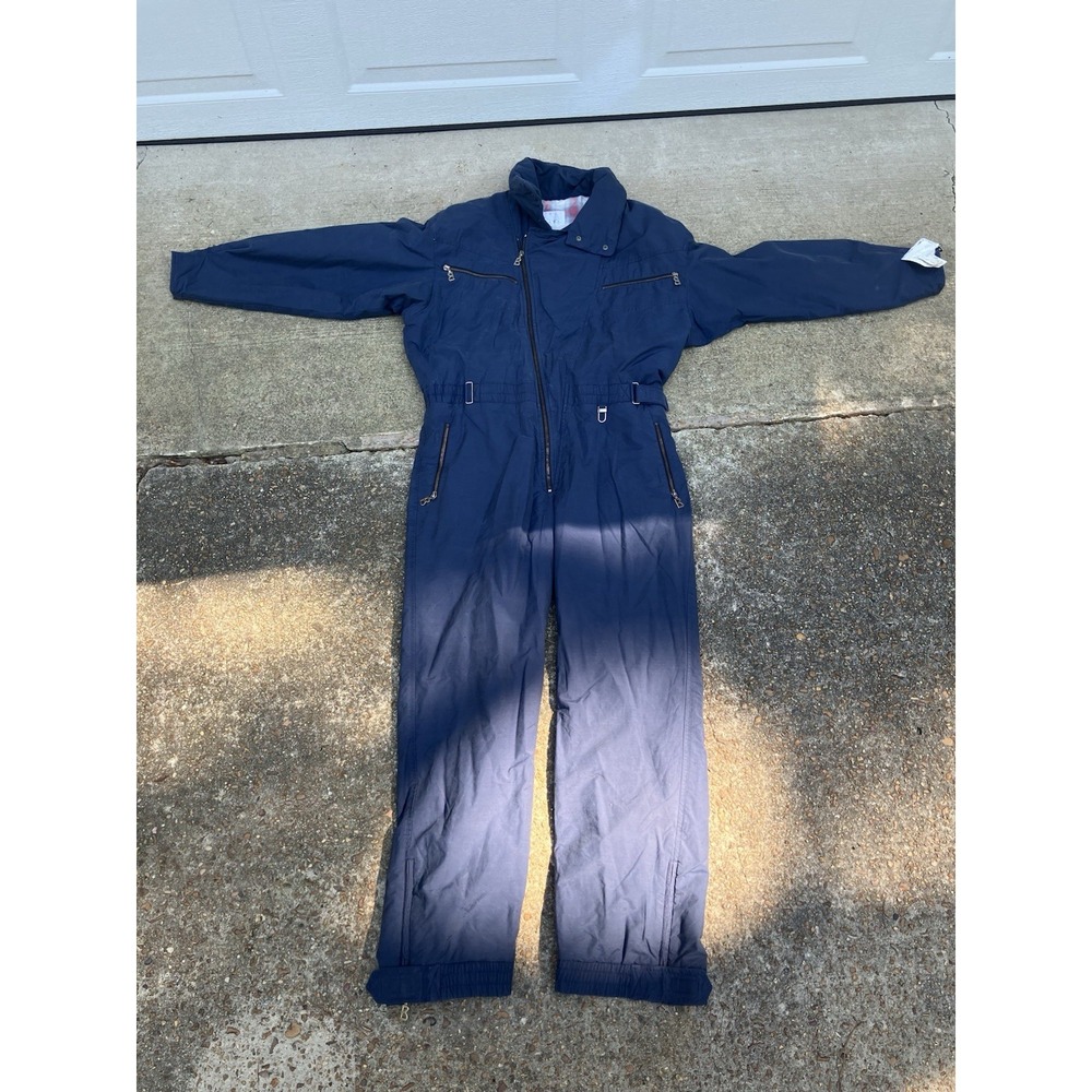 Bogner Ski Suit Men 40 Navy One Piece Snowsuit Usa Made Dog Sledding Vintage NWT